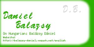 daniel balazsy business card